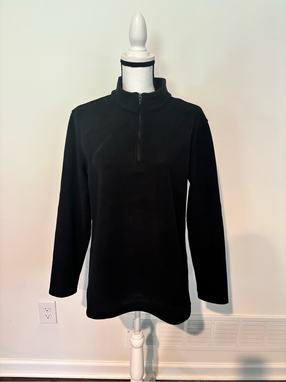 Black Half-Zip Fleece Pullover